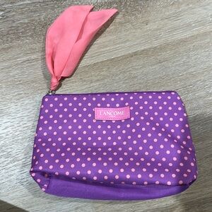New Lancôme Paris purple and pink makeup bag 8.5x6 in